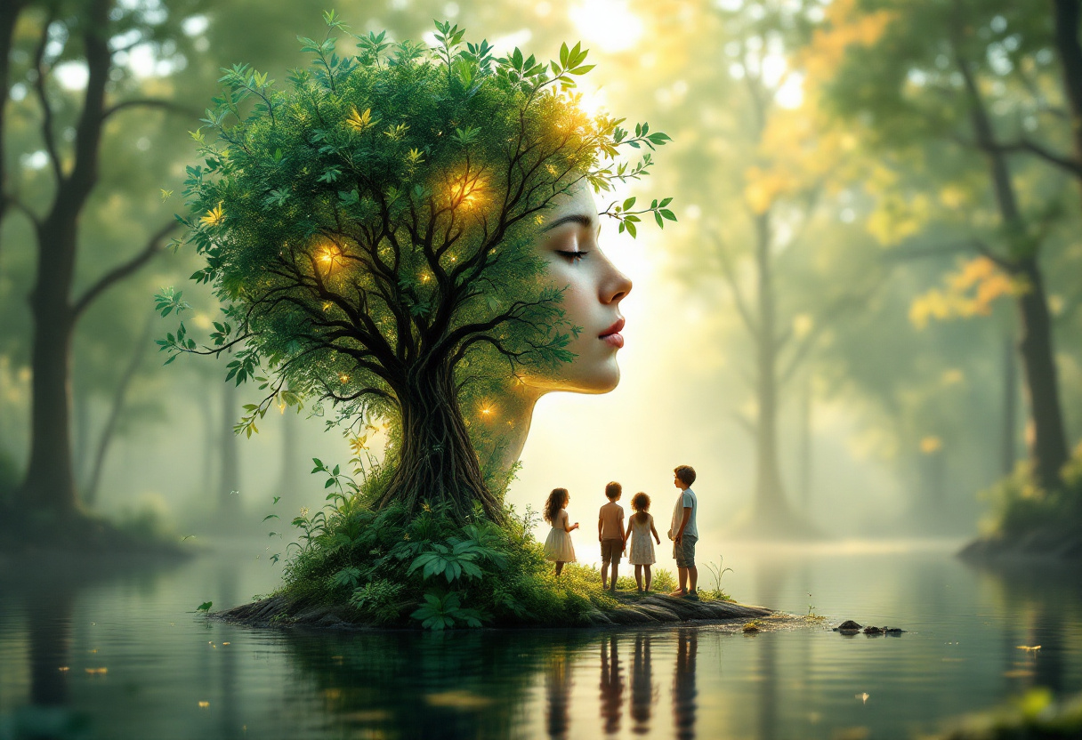 Gaia with tree for hair